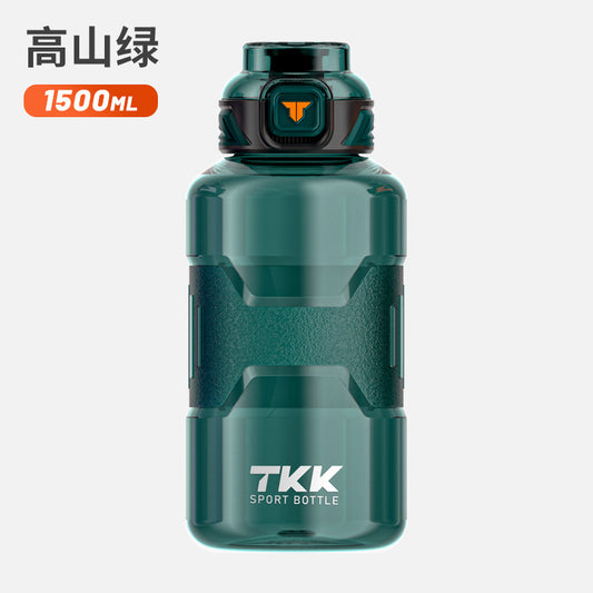 1.5L Tritan Sports Water Bottle with Straw – Leakproof, BPA-Free, Durable TKK-1021