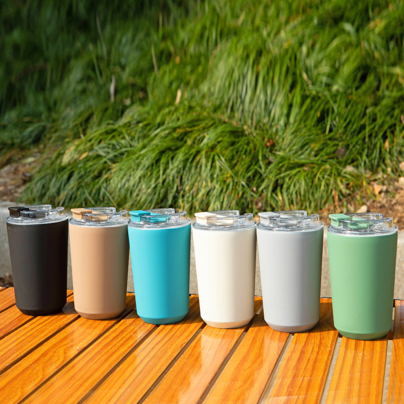 Seamless 304 Stainless Steel Coffee Tumbler – Minimalist Vacuum Insulated Travel Mug for Hot & Cold Drinks – Leak-Proof Lid, Lightweight & Durable