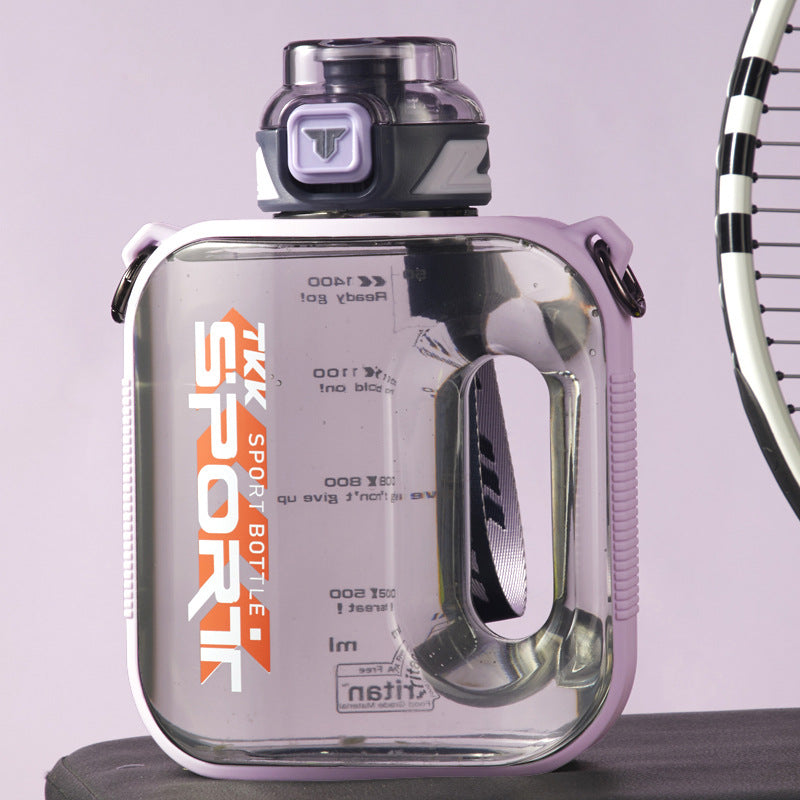 1L/1.6L/2L Tritan Sports Water Bottle with Straw – Leakproof, BPA-Free, Durable-TKK1022