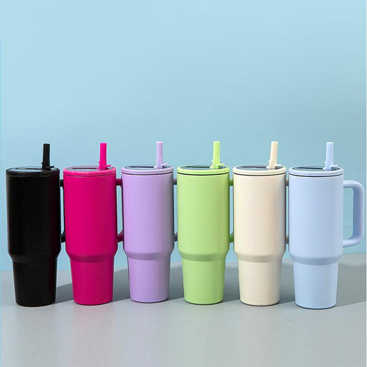 40oz Stainless Steel Tumbler with Lid & Straw – Dual-Layer Vacuum Insulated (304 Inner/201 Outer) –h Travel Mug for Hot & Cold Beverages