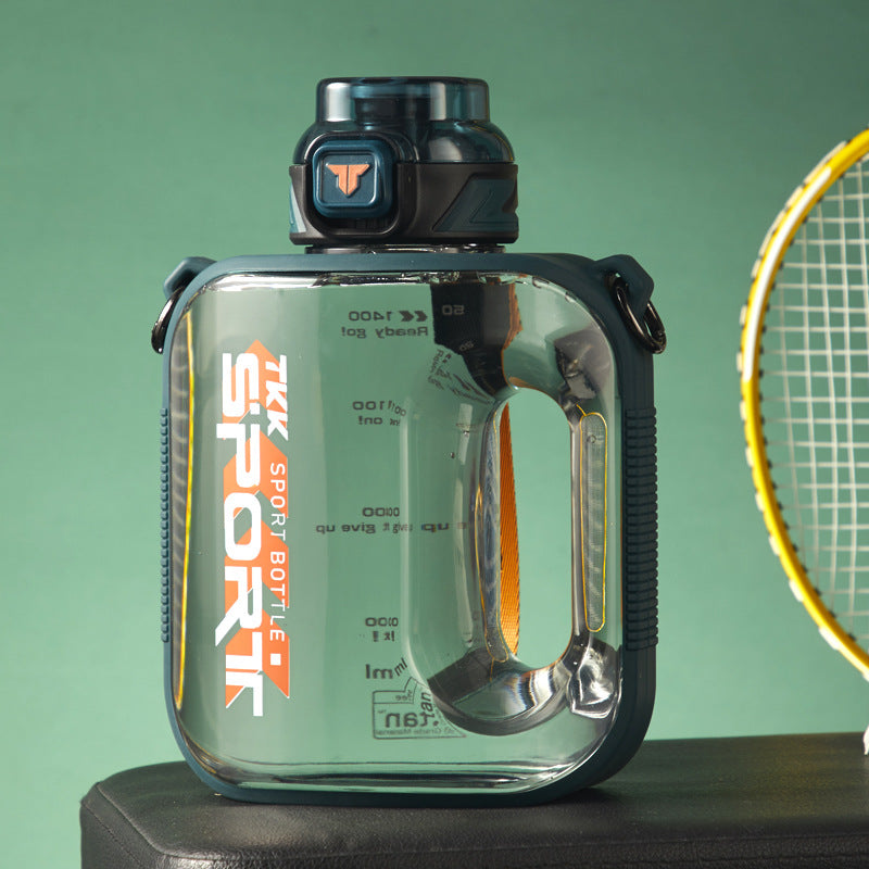 1L/1.6L/2L Tritan Sports Water Bottle with Straw – Leakproof, BPA-Free, Durable-TKK1022