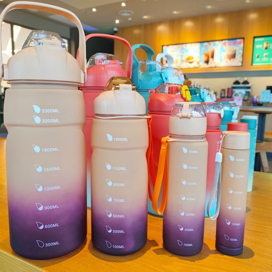 Elevate Your Hydration Game! 4-Piece Ombré Sport Bottle Set