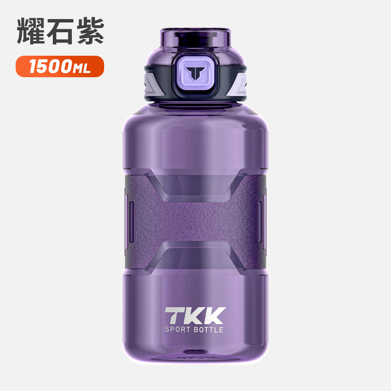 1.5L Tritan Sports Water Bottle with Straw – Leakproof, BPA-Free, Durable TKK-1021